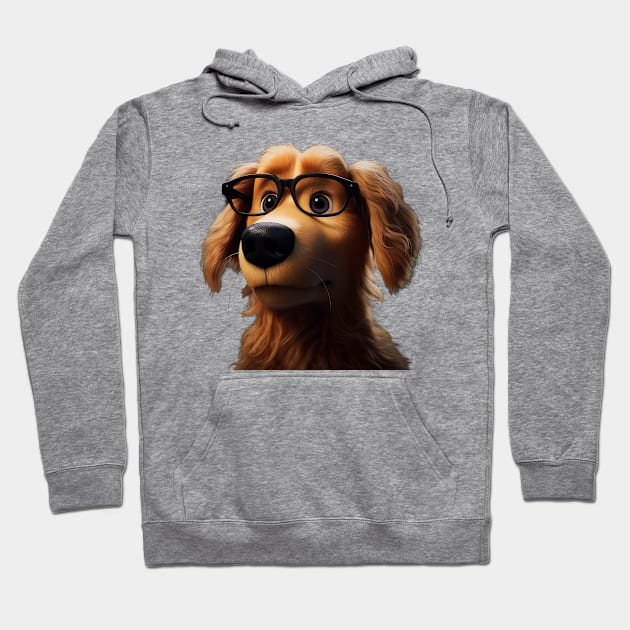 Golden Retriever Lilly with Glasses Hoodie by goldenretriever_lilly